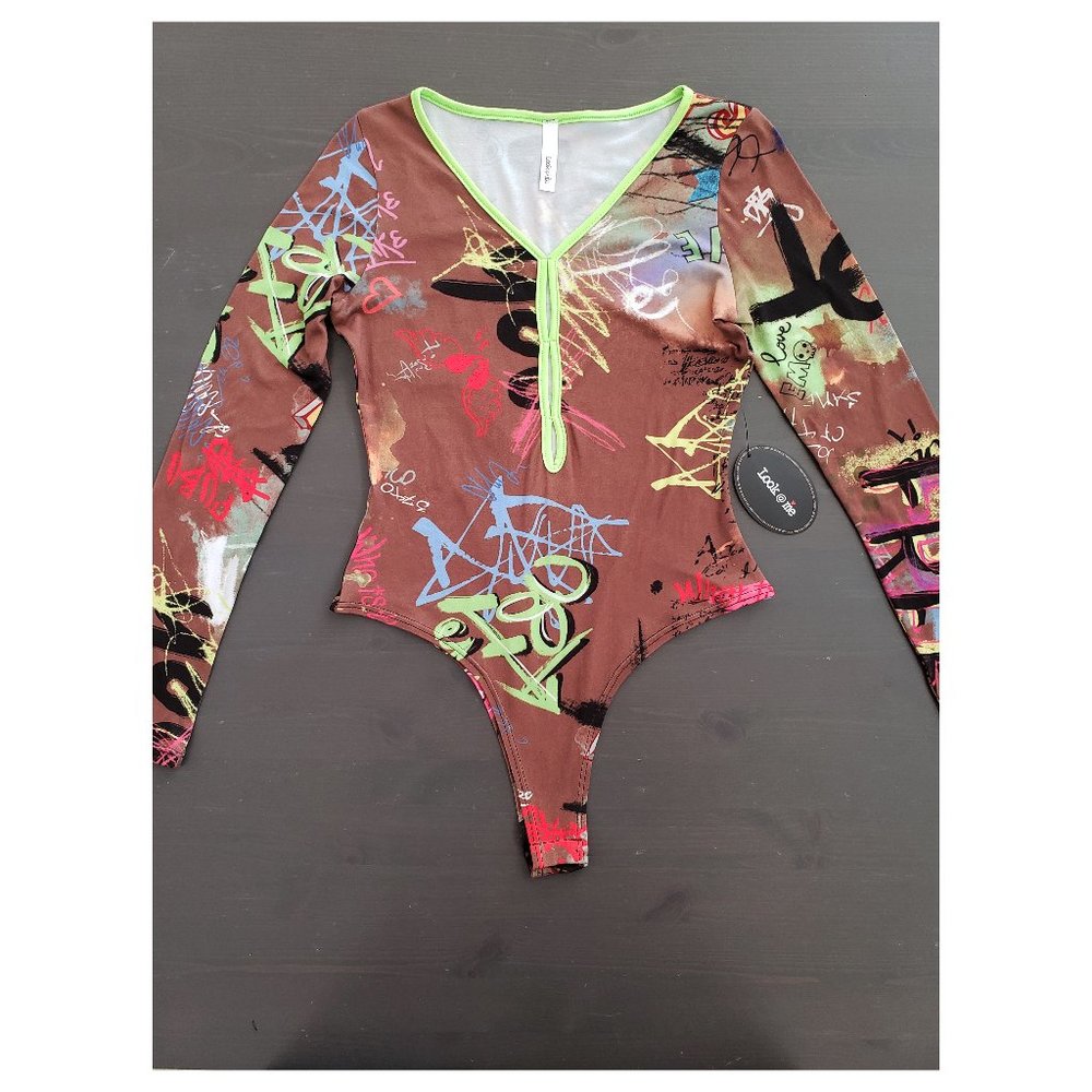 Bodysuit, Graphic bodysuit, Long Sleeves Animal Printed Tee